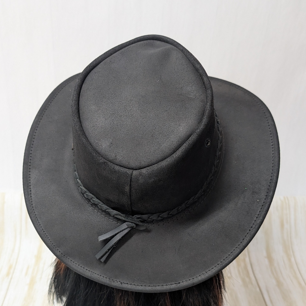 JACKAROO | Australian Leather Hat Sz L - Picture 8 of 13